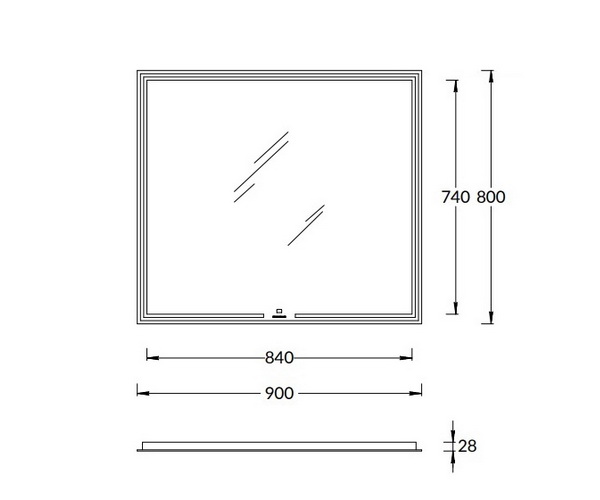 зеркало KERAMA MARAZZI MIO 90